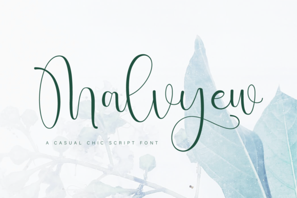 Malvyew: A Script Font for Elegant Design
