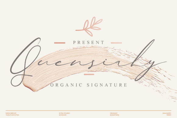 Quensialy: A Handwritten Font for Elegant Design