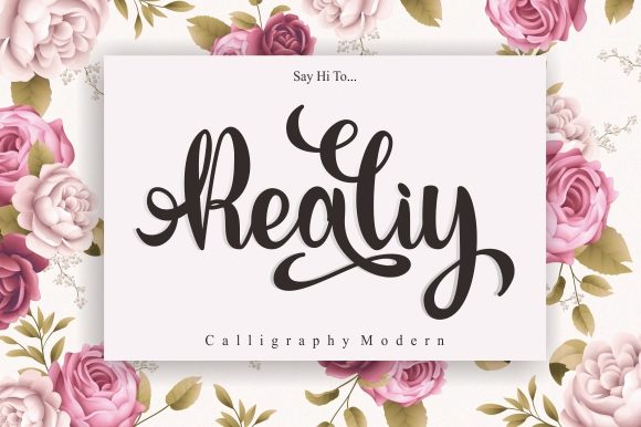 Realiy: A Gorgeous Handwritten Font