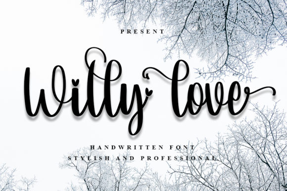 Willy Love Font: Elegant Script for Design Projects